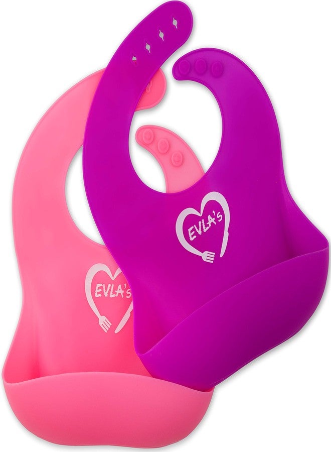 EVLA'S Baby Feeding Set, Baby Led Weaning Supplies, Adjustable Silicone Bibs, Divided Plate, Suction Bowl with Lid, Soft Spoons for Babies or Toddlers, Baby Registry must have! - Image 2